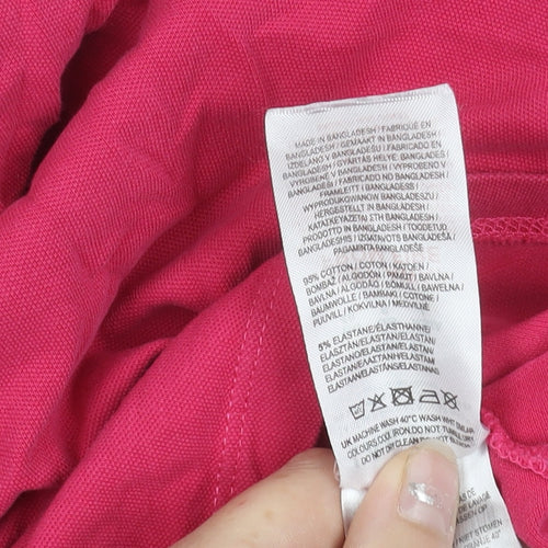 LA Gear Womens Pink Polo Shirt Size 12 Short Sleeve Cotton Blend