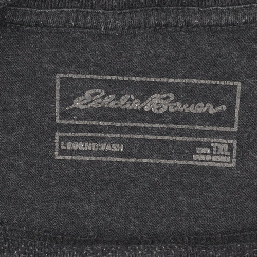 Eddie Bauer Men’s Black XL Short Sleeve Crew Neck Cotton Blend T-Shirt