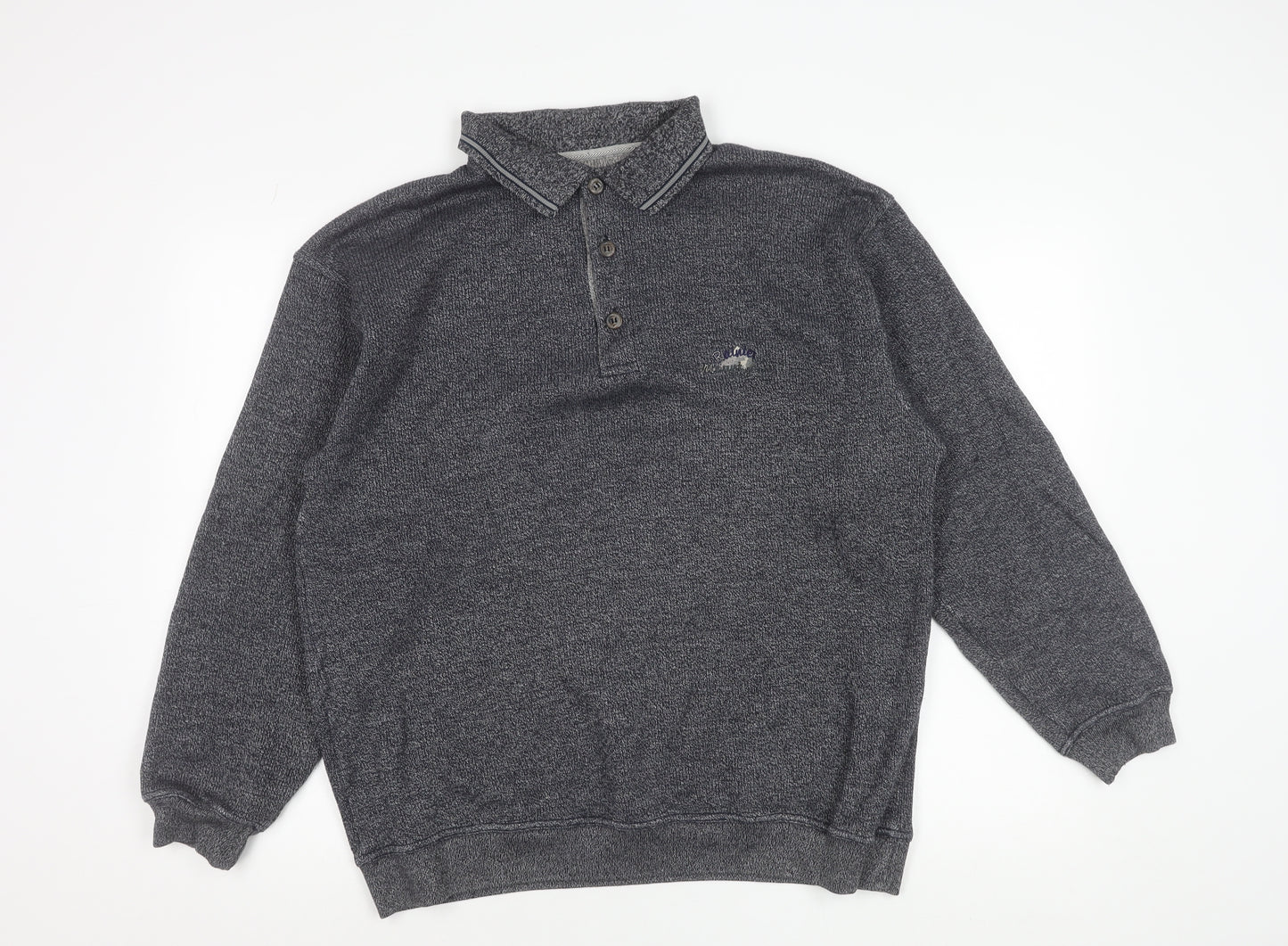 Greystone Men’s Grey 2XL Long Sleeve Polo Shirt Cotton Blend
