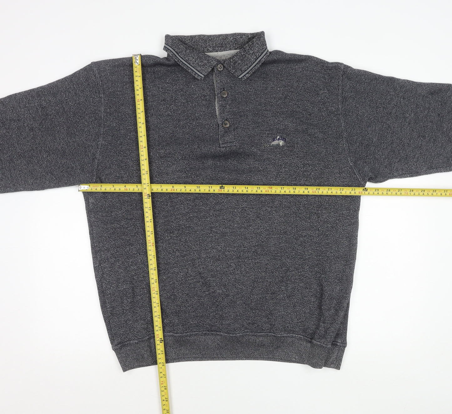 Greystone Men’s Grey 2XL Long Sleeve Polo Shirt Cotton Blend