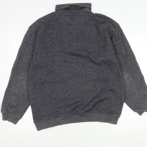 Greystone Men’s Grey 2XL Long Sleeve Polo Shirt Cotton Blend