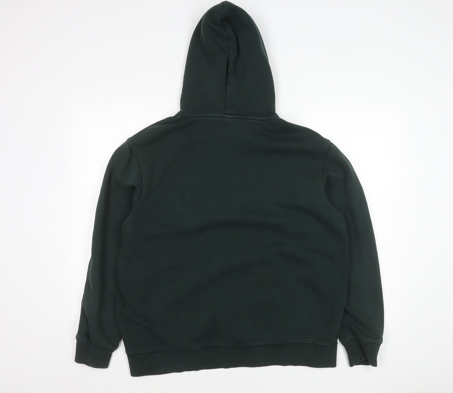 H&M Men’s Green Pullover Hoodie L Logo SOHO Graphic Print
