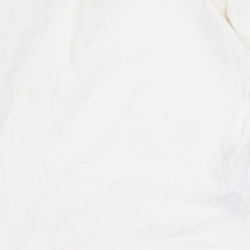 Zara Women’s Ivory Cotton Pullover Jumper Size M Long Sleeve