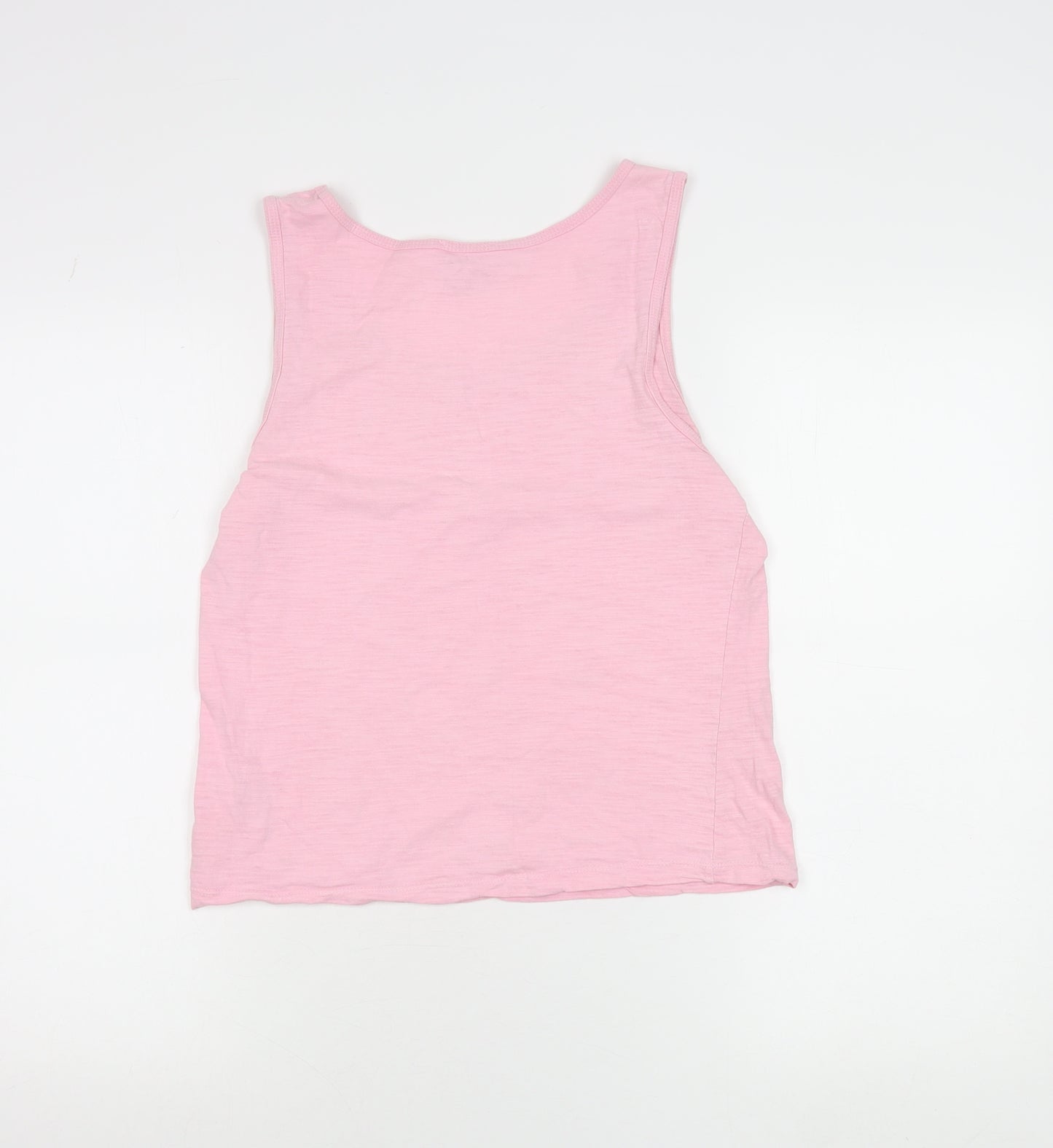 Oasis Womens Pink Cotton Tank Top Size M Scoop Neck Sleeveless