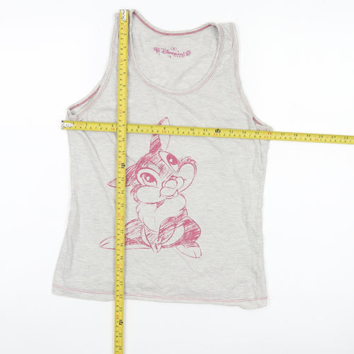 Disneyland Paris Womens Grey Tank Top M Scoop Neck Disney Thumper