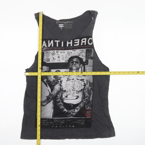 Condemned Nation Unisex Black Cotton Graphic Tank Top Size M
