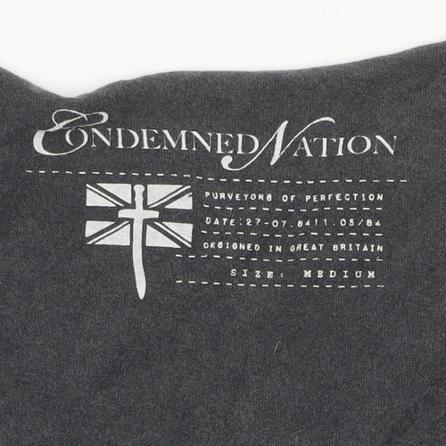 Condemned Nation Unisex Black Cotton Graphic Tank Top Size M
