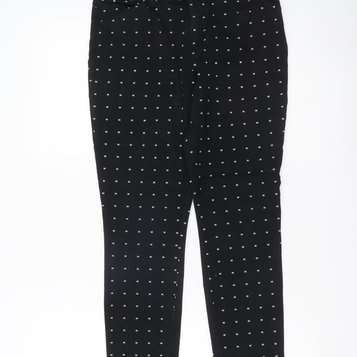 GAP Womens Black Size 6 Skinny Ankle Trousers Geometric Cotton
