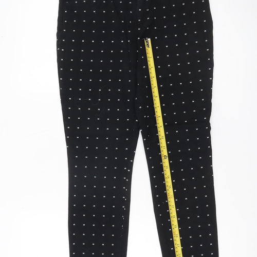 GAP Womens Black Size 6 Skinny Ankle Trousers Geometric Cotton