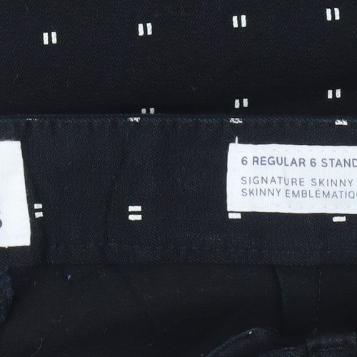 GAP Womens Black Size 6 Skinny Ankle Trousers Geometric Cotton