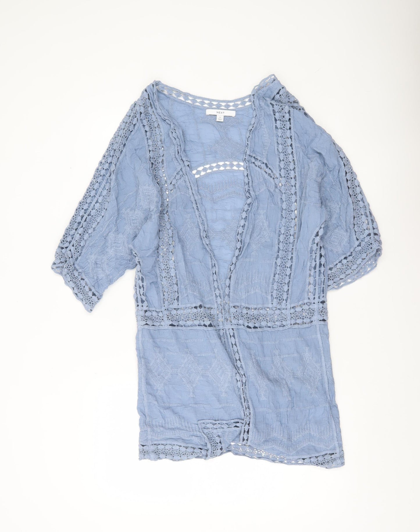 Next Women’s Blue Crochet Lace Swim Cover Up Size S