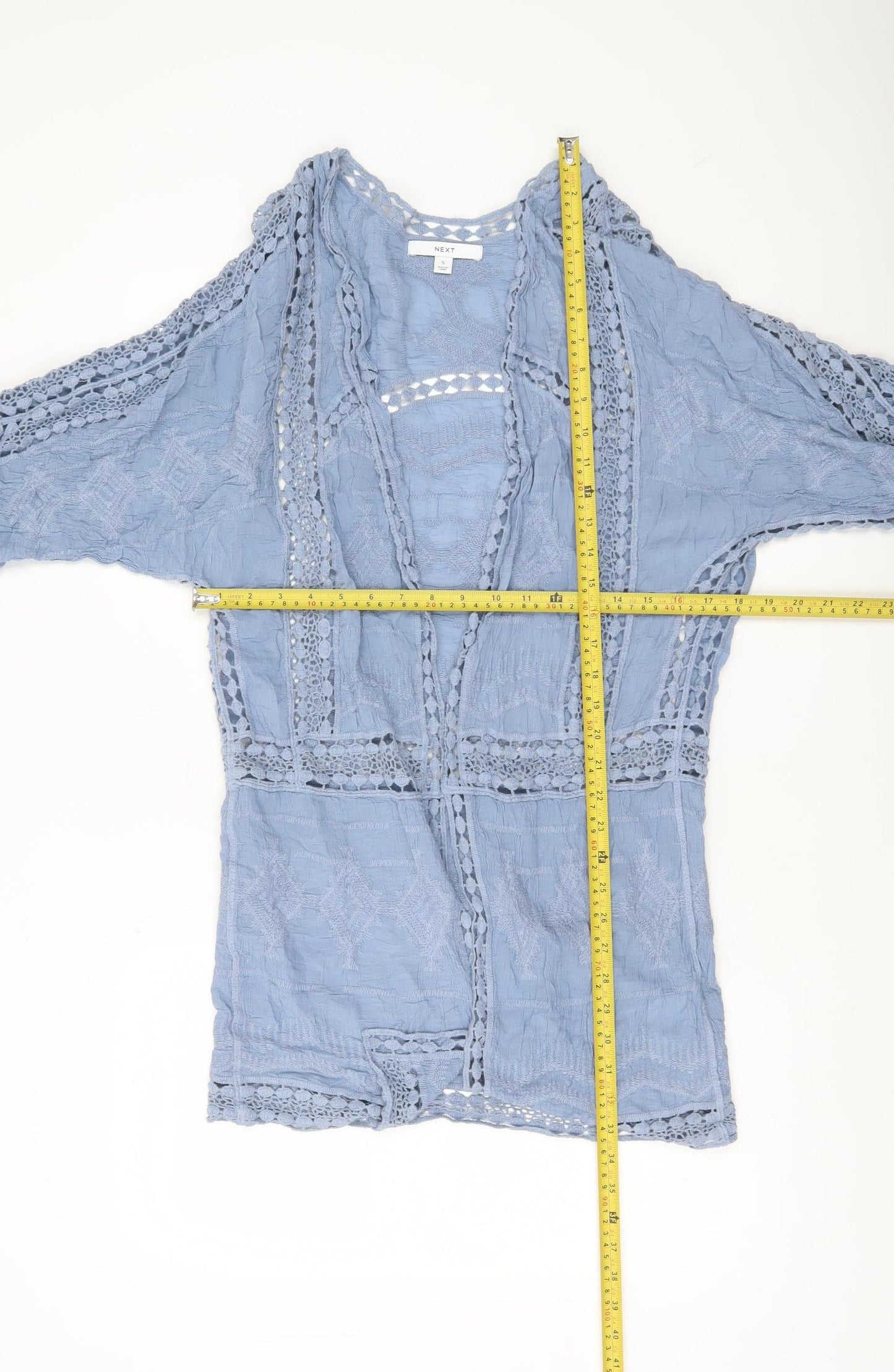 Next Women’s Blue Crochet Lace Swim Cover Up Size S