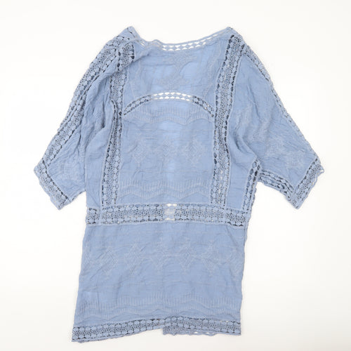Next Women’s Blue Crochet Lace Swim Cover Up Size S