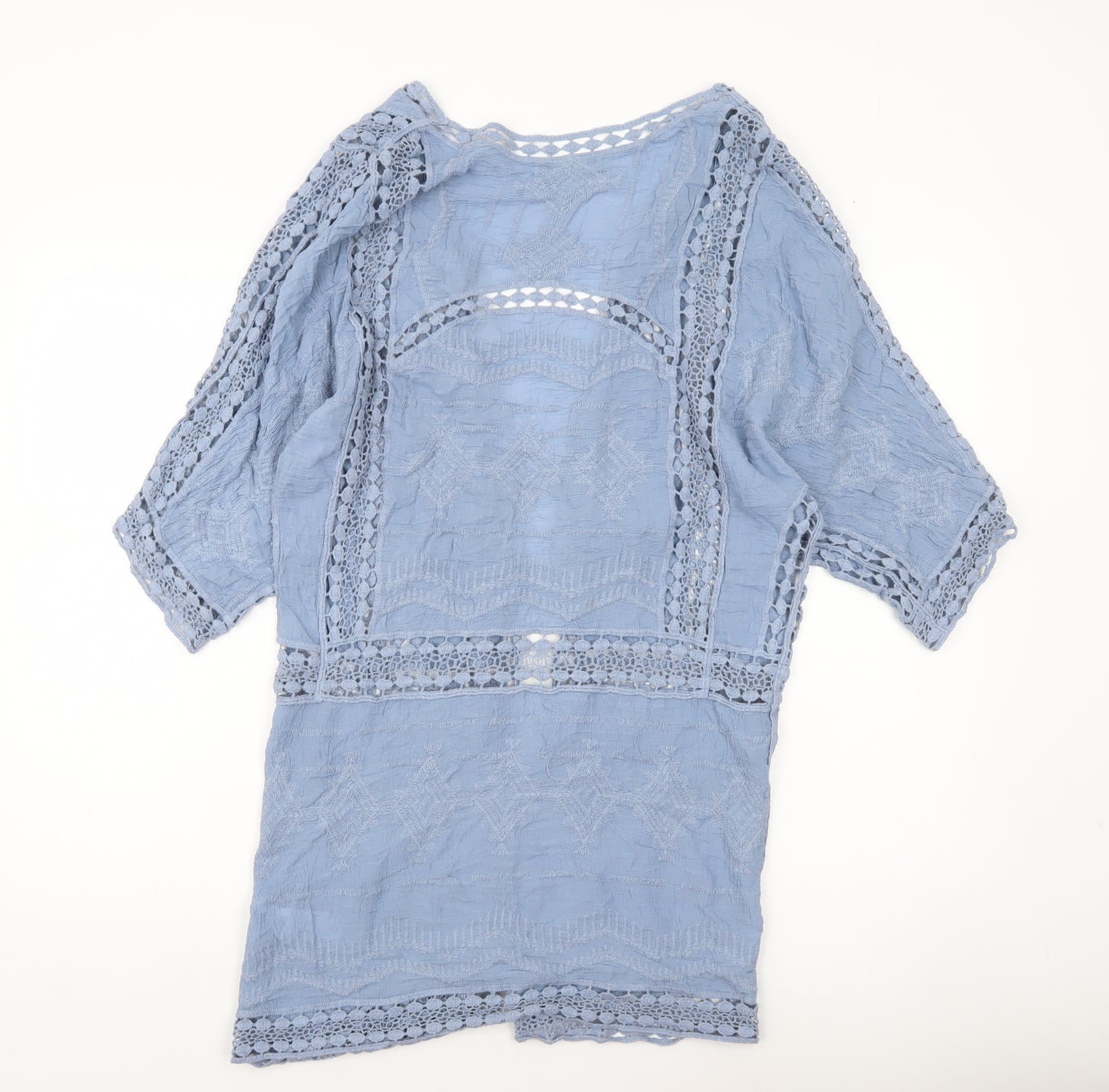 Next Women’s Blue Crochet Lace Swim Cover Up Size S