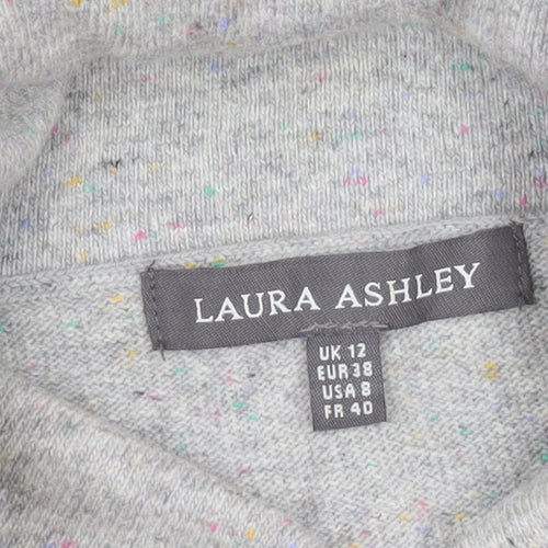 Laura Ashley Women’s Grey Roll Neck Knit Jumper UK 12