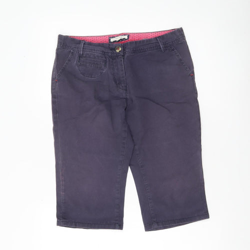 White Stuff Womens Blue Size 10 Chino Shorts Cotton Blend
