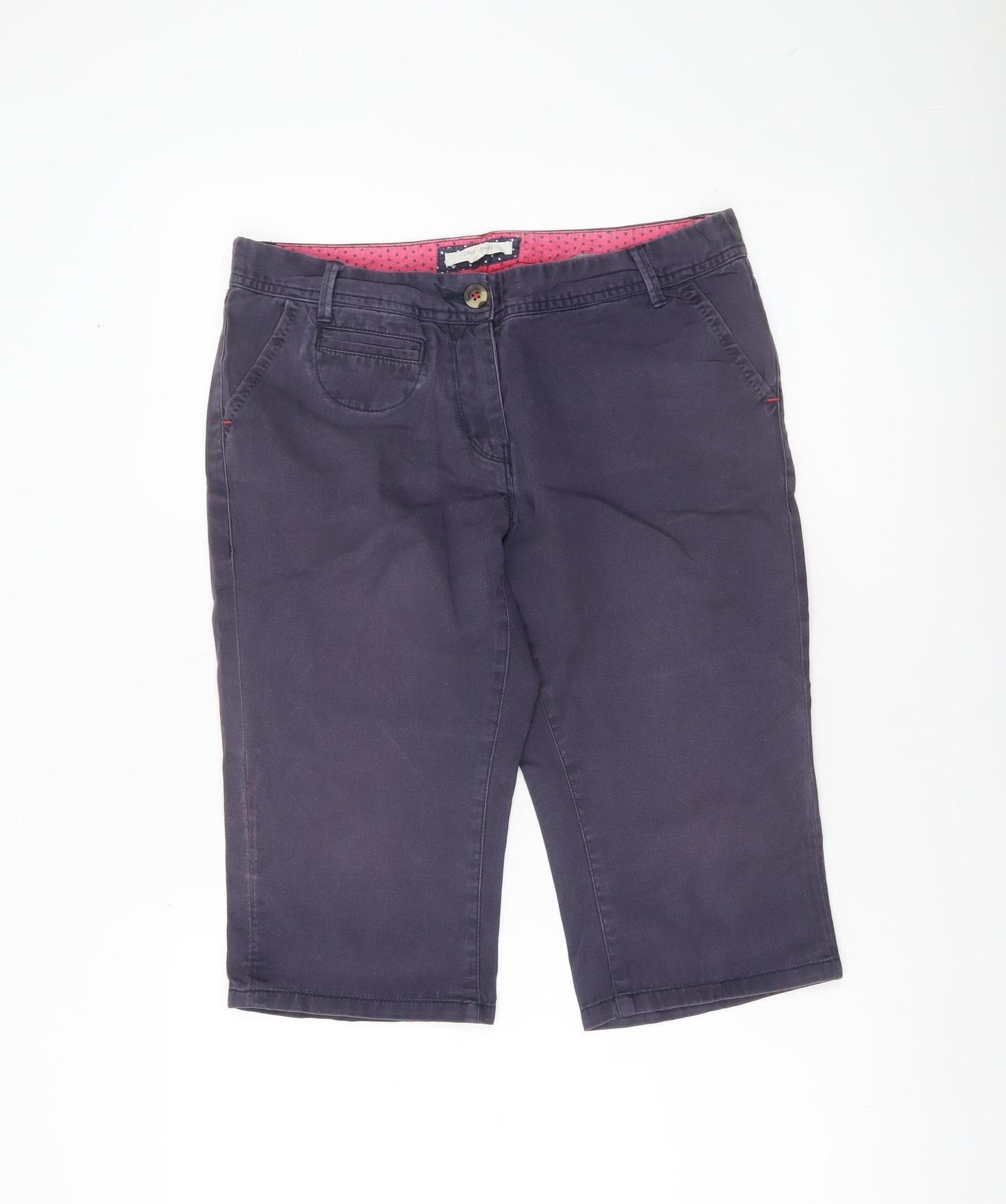 White Stuff Womens Blue Size 10 Chino Shorts Cotton Blend