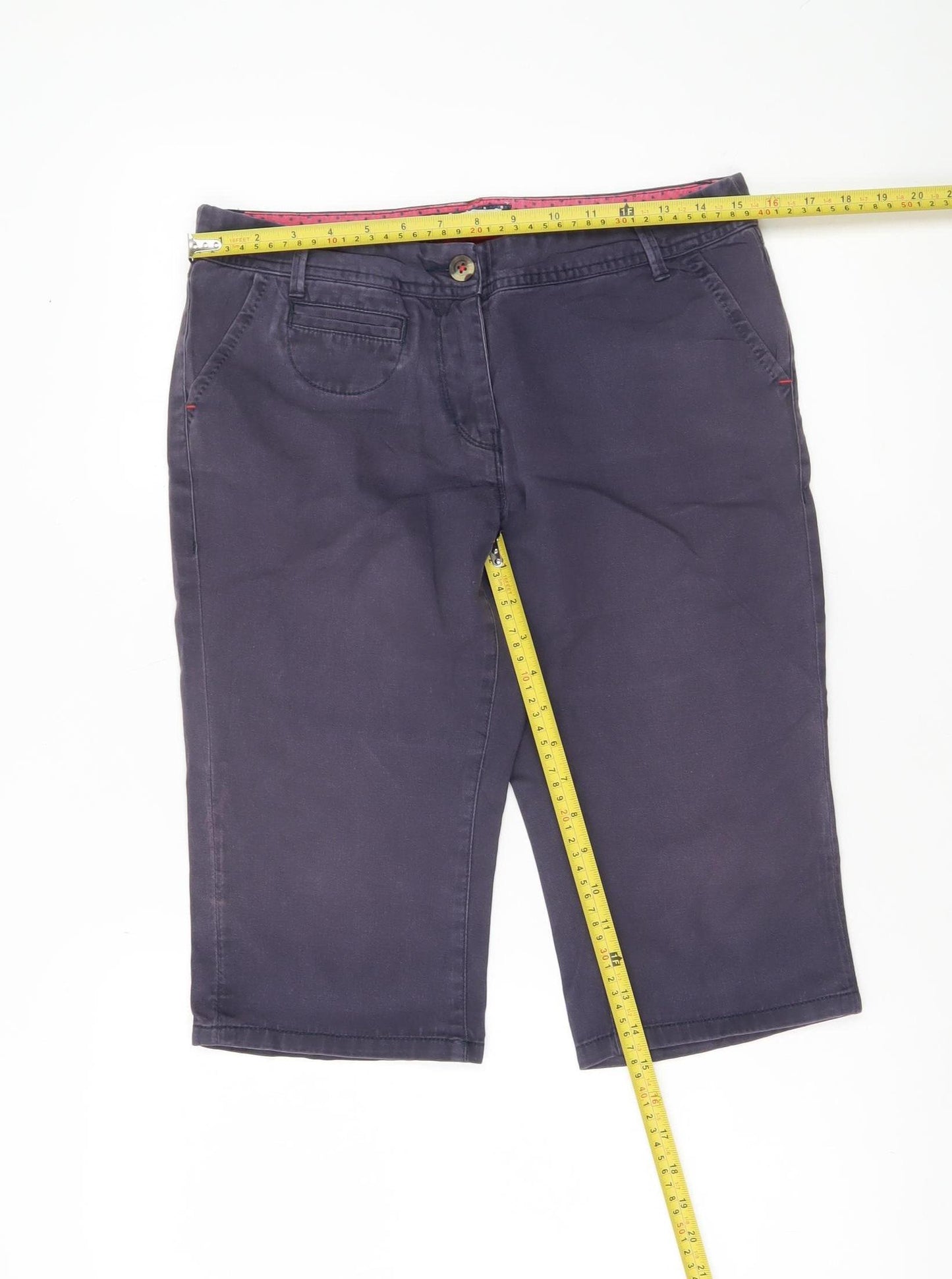 White Stuff Womens Blue Size 10 Chino Shorts Cotton Blend