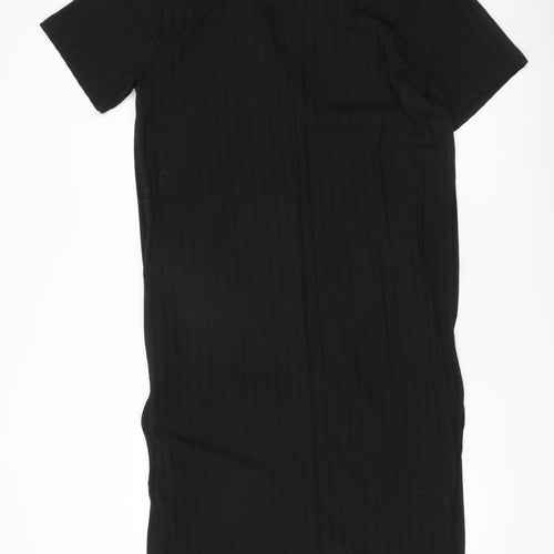 H&M Women’s Black XL Collared Shirt Dress Short Sleeve