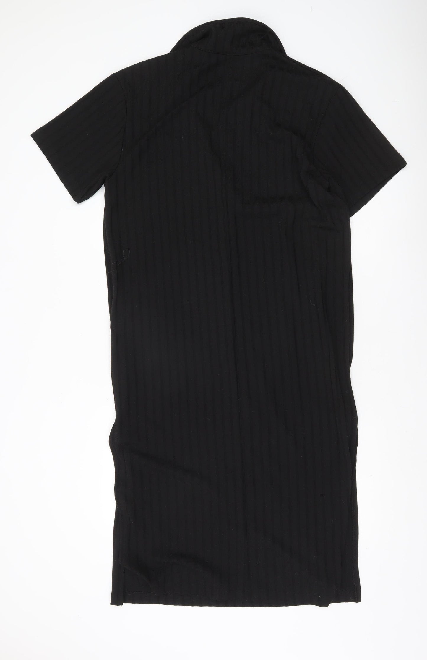 H&M Women’s Black XL Collared Shirt Dress Short Sleeve