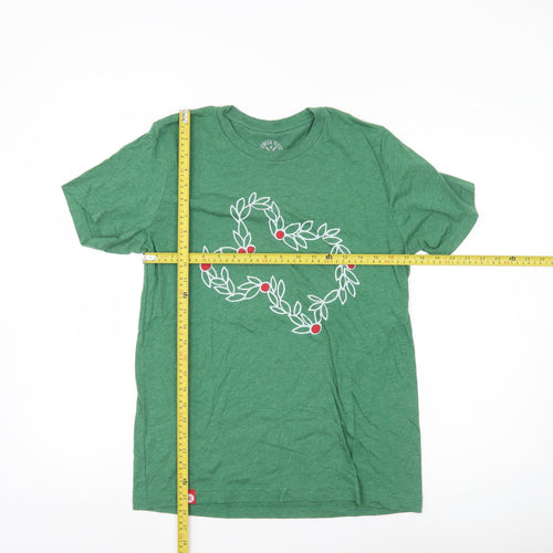 Tumbleweed TexStyles Men’s Green Graphic Flower Cotton Blend T-Shirt M