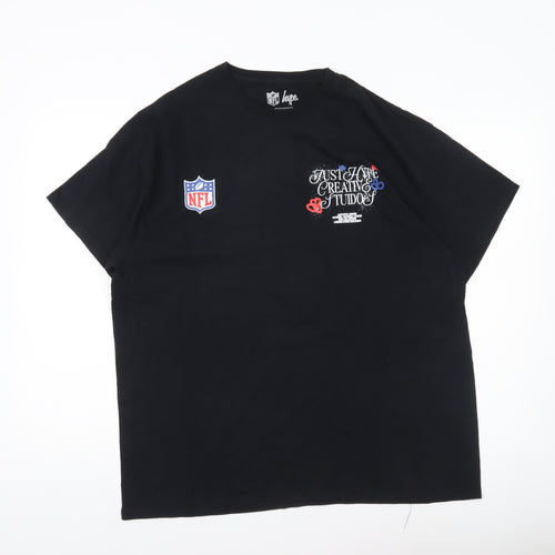 Hype NFL Men’s Black XL Graphic Logo Sports T-Shirt