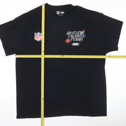 Hype NFL Men’s Black XL Graphic Logo Sports T-Shirt