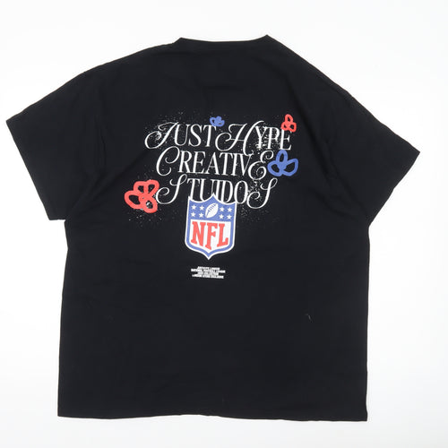Hype NFL Men’s Black XL Graphic Logo Sports T-Shirt