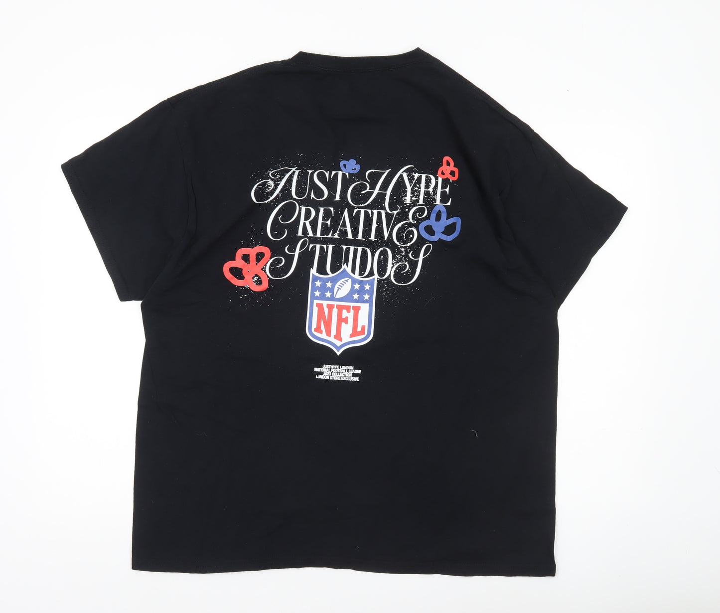 Hype NFL Men’s Black XL Graphic Logo Sports T-Shirt