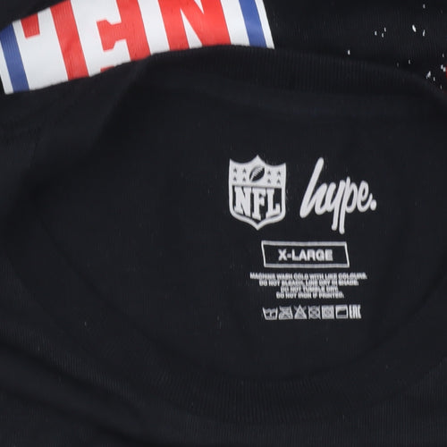 Hype NFL Men’s Black XL Graphic Logo Sports T-Shirt