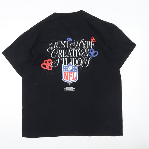 Hype NFL Men's Black XL Graphic Print Short Sleeve T-Shirt