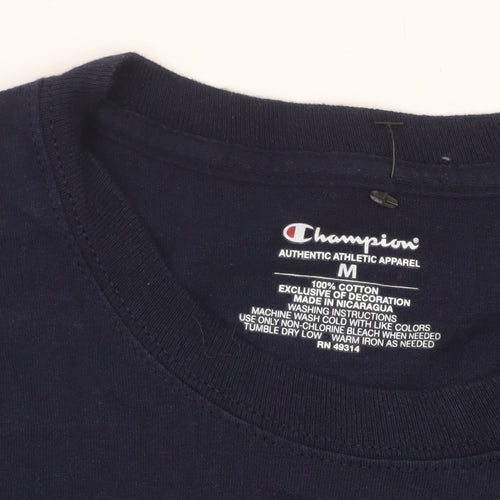 Champion Mens Blue M Long Sleeve Westminster College Graphic Shirt