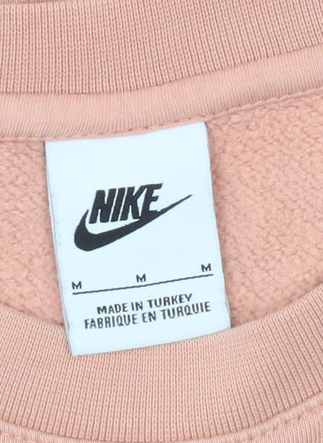 Nike Mens Pink M Pullover Sweatshirt Graphic Logo Sportswear