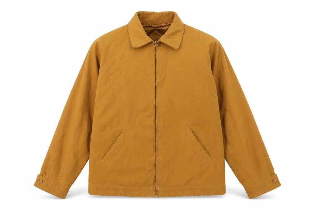 Front view of Weatherguard Men's Brown Polyester Nylon Zip Jacket, size S