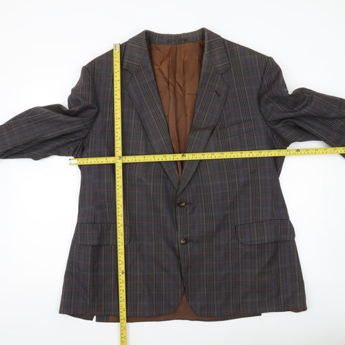 Magee Men’s Plaid Wool Blazer Jacket 40S Notch Lapel