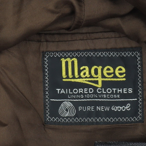 Magee Men’s Plaid Wool Blazer Jacket 40S Notch Lapel