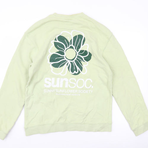 H&M Women’s Green Relaxed Fit Pullover Sweatshirt Size 12