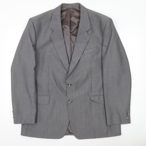 Varteks Men’s Grey Wool Blend Blazer Jacket Size 44 Regular