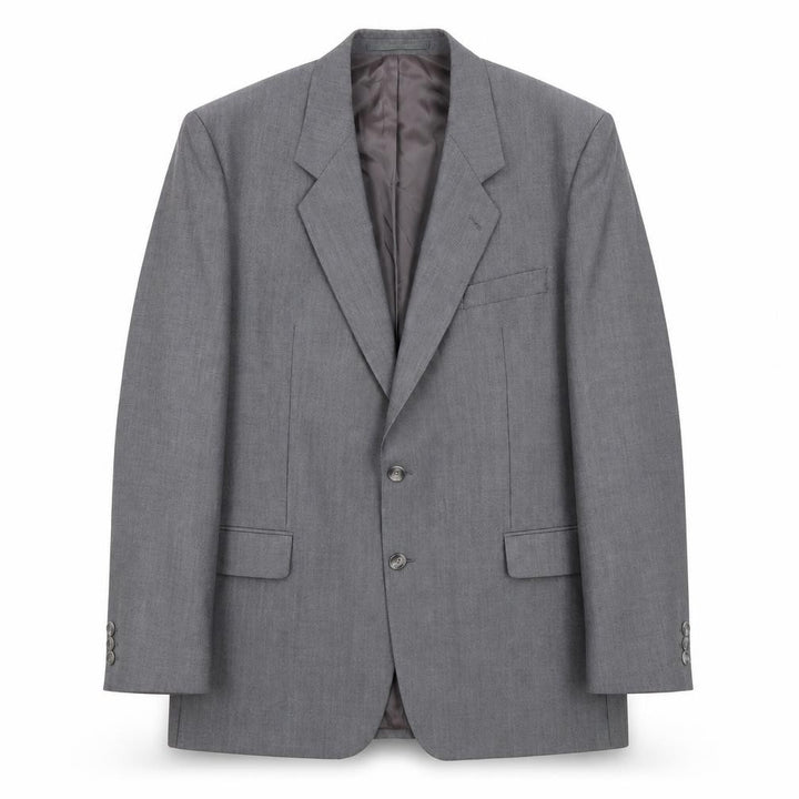 Front view of Varteks Men’s Grey Wool Blend Blazer Jacket, size 44, Regular