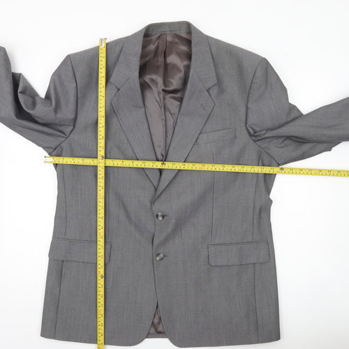 Varteks Men’s Grey Wool Blend Blazer Jacket Size 44 Regular