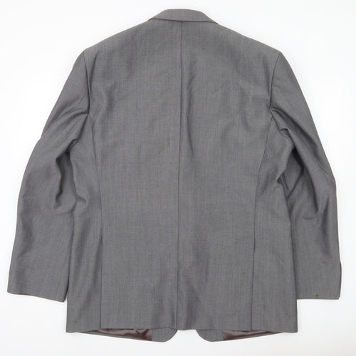 Varteks Men’s Grey Wool Blend Blazer Jacket Size 44 Regular