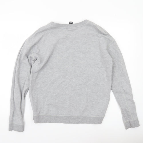 Ivy Park Womens Grey Sweatshirt Medium Pullover Logo Print Casual