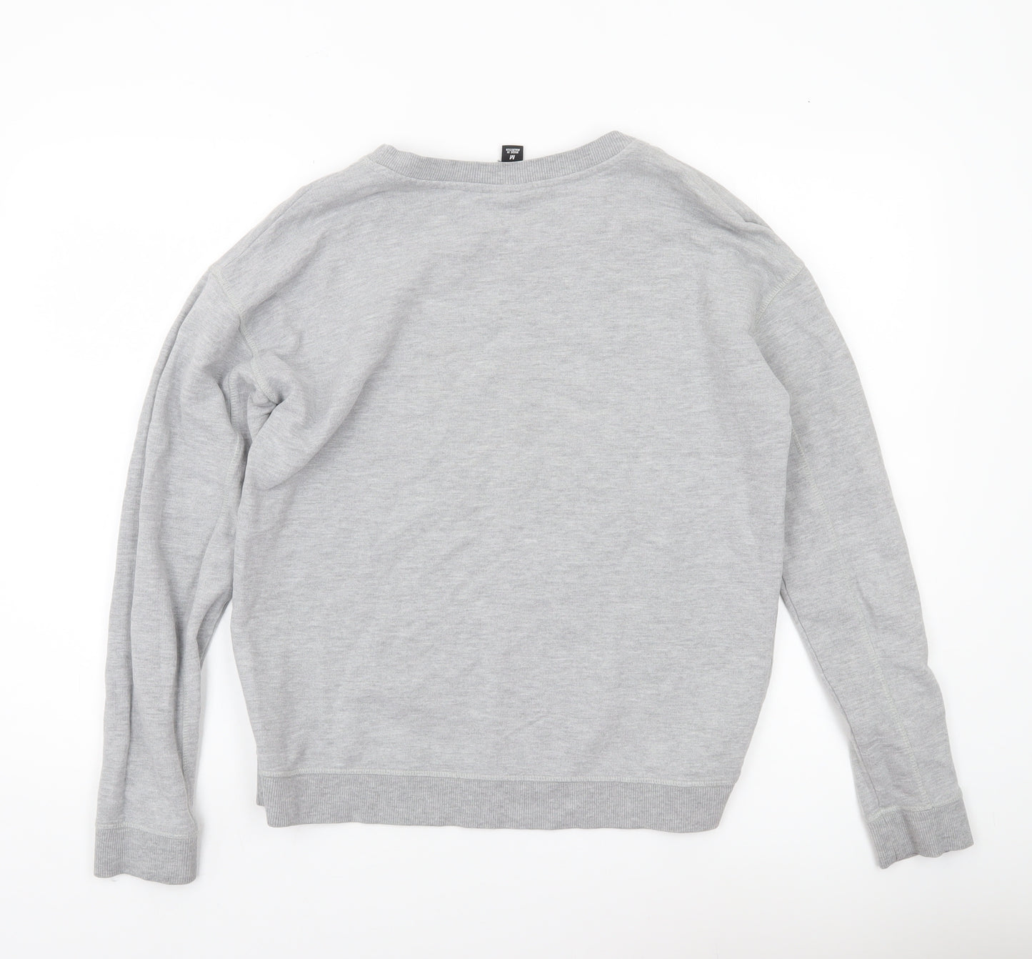 Ivy Park Womens Grey Sweatshirt Medium Pullover Logo Print Casual