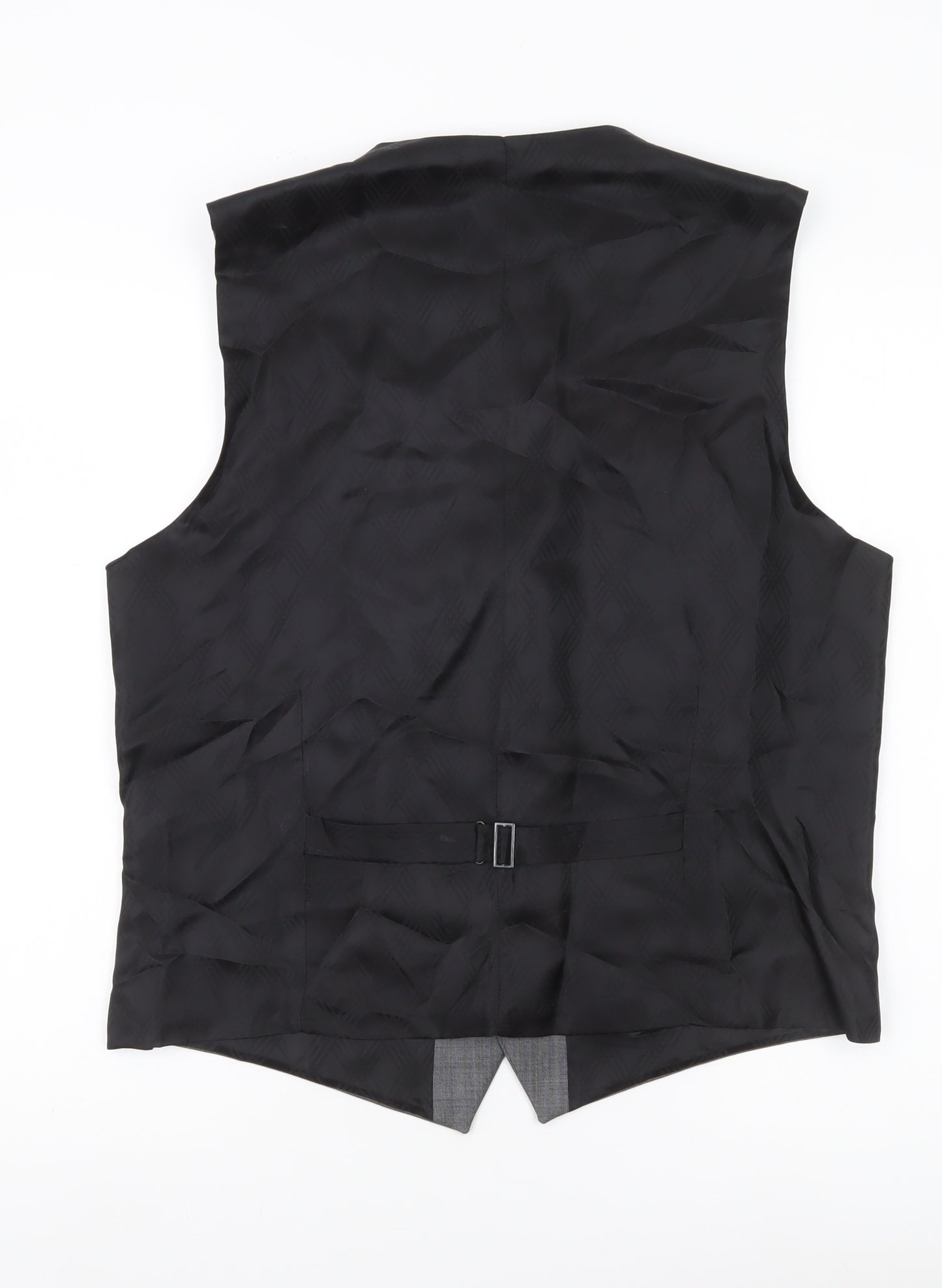 Jeff Banks Men’s Grey 40 Chest Wool Waistcoat Regular Fit