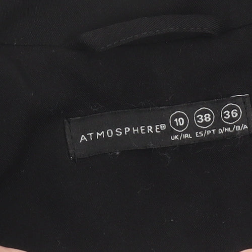 Atmosphere Women Black Size 10 Blazer Jacket Single Breasted Workwear