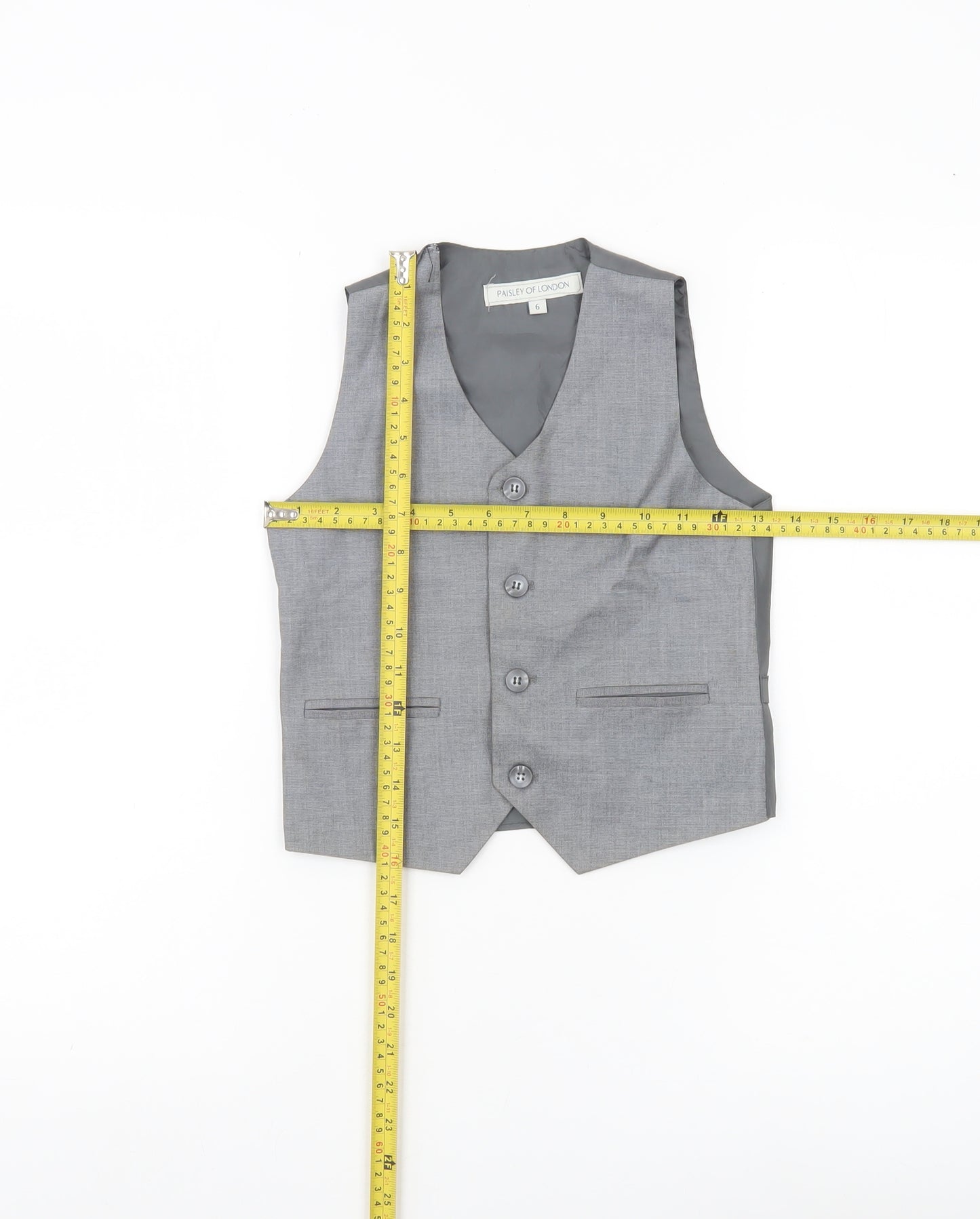 Paisley of London Boys Grey 6 Years Suit Waistcoat Formal Wedding