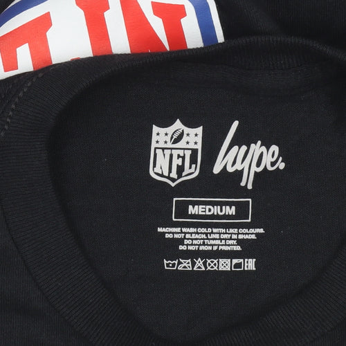 Hype Men’s Black Medium NFL Graphic Print Logo T-Shirt