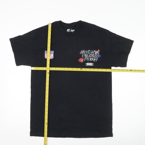 Hype Men’s Black Medium NFL Graphic Print Logo T-Shirt