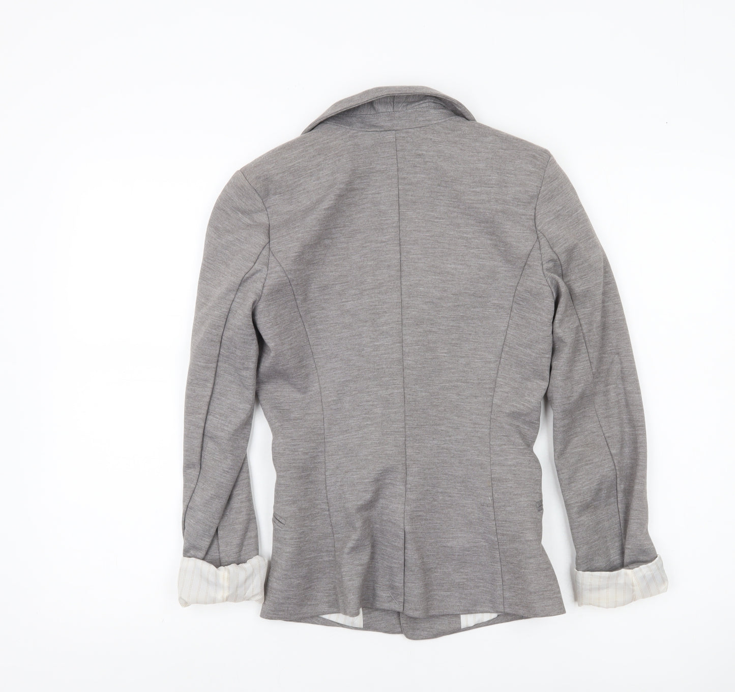 H&M Women’s Grey Blazer Jacket Size 4 Regular Fit Workwear