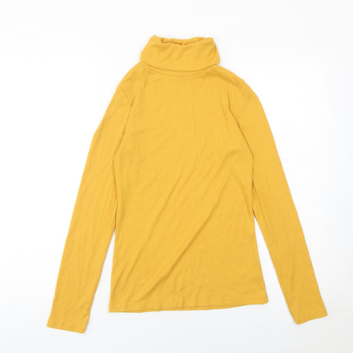 New Look Womens Yellow Roll Neck Slim Fit Jumper UK 12